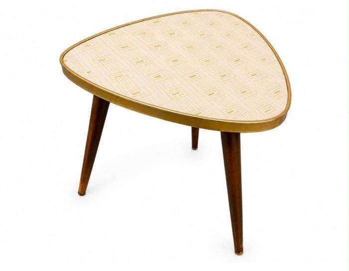 Bijzettafel - Hout, Formica - Vintage bijzettafel, Antiquités & Art, Art | Objets design