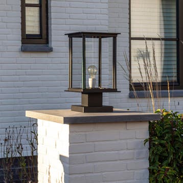 Tuinverlichting Modern Buitenlamp sokkellamp zwart Capital X, Verzenden