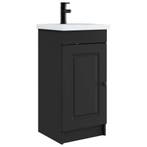vidaXL Badkamer Vanity met Wastafel Zwart 42 x 40 x 84,5 cm, Verzenden, Nieuw