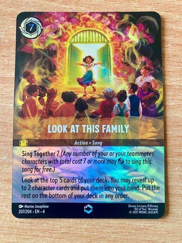 Ravensburger - 1 Card - Disney Lorcana - Look at this family, Nieuw