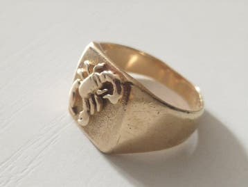 Zegelring - 18 karaat Geel goud