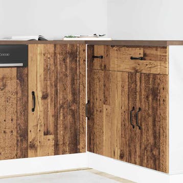 vidaXL Onderkast Lucca bewerkt hout oud houtkleurig, Verzenden