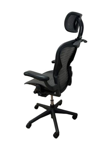 Herman Miller Aeron Maat B - Incl. Hoofdsteun en Lumbar, Verzenden, Zwart, Zo goed als nieuw, Bureaustoel