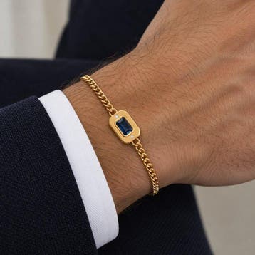 Zonder minimumprijs - Armband Verguld Topaas - Diamant -, Nieuw