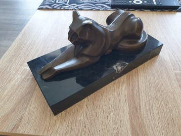 Fonderie Bords de Seine - afteDeCoux - sculptuur, Panthère, Antiek en Kunst