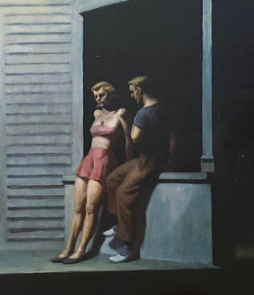Edward Hopper - “Summer Evening, 1947”., Antiek en Kunst