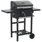 vidaXL Houtskoolbarbecue met onderplank zwart, Verzenden