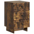 vidaXL Nachtkastje Gerookt eiken 43 x 41 x 66,5 cm Bewerkt, Verzenden, Nieuw