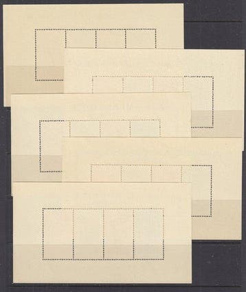 Belgique 1948 - Anseele - BL 26 (5x), Postzegels en Munten, Gestempeld
