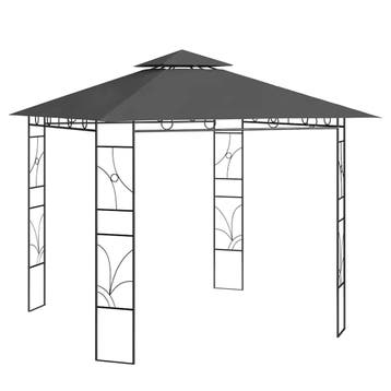 vidaXL Prieel 160 g/m² 3x3x2,7 m antracietkleurig, Verzenden