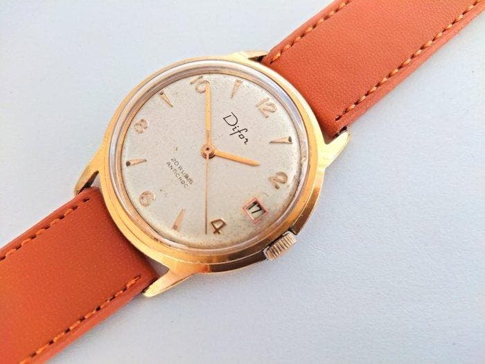Difor - 20 rubis mens gold plated antichoc - Zonder, Bijoux, Sacs & Beauté, Montres | Hommes