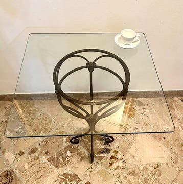 Service à café - Fer forgé - table basse en fer