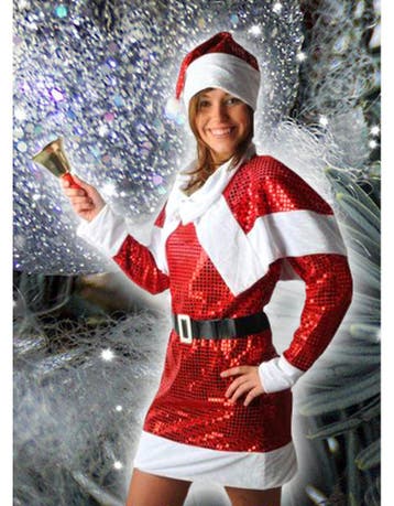 Glitter kerstjurkje verkleedpak dames, Ophalen of Verzenden, Nieuw
