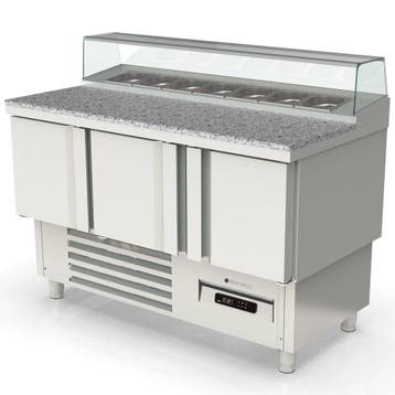 Saladette | 700 RANGE | 264L | 3 Deuren (1/1 GN) | Boven 7x, Verzenden