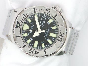 Seiko - Scuba Drivers 200m  Black Monster - Zonder
