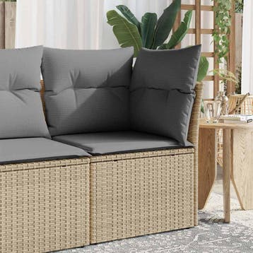 Rattan tuinbank | Tweede kansje | OP = OP (tuinhoekbank), 2 zitplaatsen, Zo goed als nieuw, Loungeset, Bank