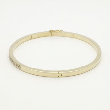 Armband - 14 karaat Geel goud Diamant (Natuurlijk) - Bangle, Nieuw