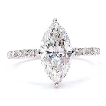 Zonder minimumprijs - Ring - 18 karaat Witgoud - 2.46ct. tw.
