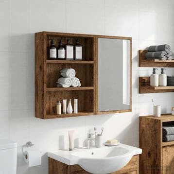 vidaXL Badkamer wandkast Oudhout 40 x 10 x 50 cm, Verzenden