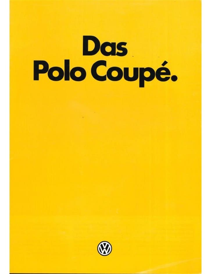 1985 VOLKSWAGEN POLO COUPÉ BROCHURE DUITS, Boeken, Auto's | Folders en Tijdschriften