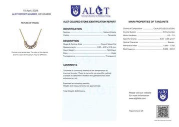 Zonder minimumprijs - Halsketting Zilver - Tanzaniet -, Nieuw