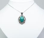 - Art nouveau - argent 800 - turquoise - Collier avec, Antiek en Kunst