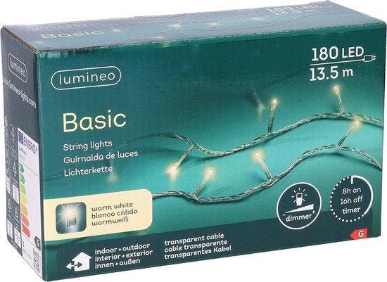 2dekans | LED-verlichting - 180 LED - 13.5 meter - Warm wit, Diversen, Kerst, Ophalen of Verzenden