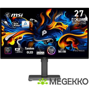 MSI Pro MAX 271UPX12G 27  UWFHD 120Hz QD-OLED Gaming Monitor, Computers en Software, Verzenden, Nieuw