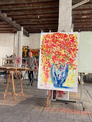 Joaquim Falco - VASE WITH FLOWERS I. XXL, Antiek en Kunst
