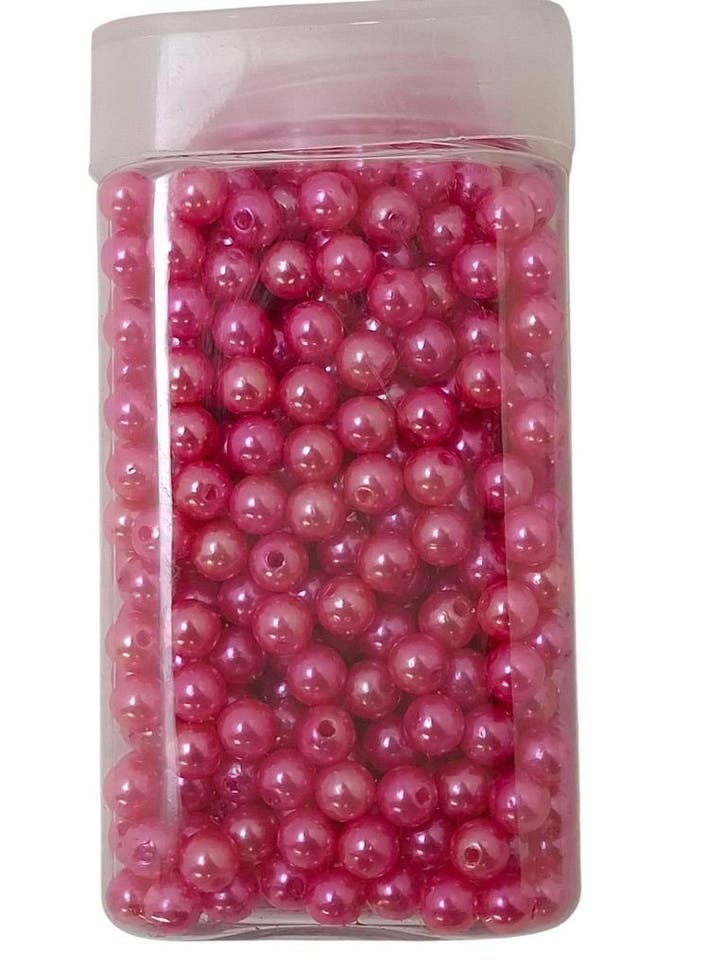 Rijgparels Pearls Fuchsia 8 mm 220 gr. 475 stuks, Huis en Inrichting, Woonaccessoires | Kunstplanten en Kunstbloemen, Nieuw