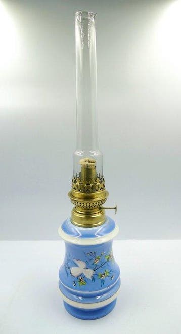 KOSMOS - Petroleumlamp - Porselein, Messing