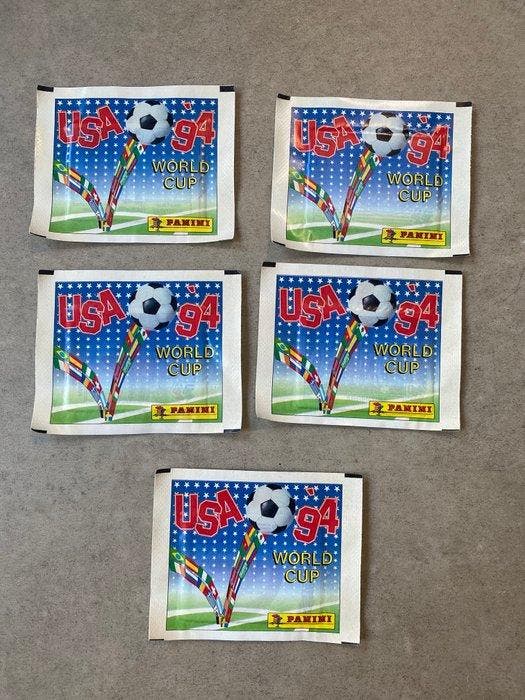 1994 Panini WC USA 94 - 5 Booster pack - Excellent (EX), Collections, Autocollants