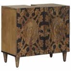 vidaXL Wastafel kabinet voor de badkamer Bruin 62 x 33 x 58, Huis en Inrichting, Badkamer | Badkamermeubels, Verzenden, Nieuw