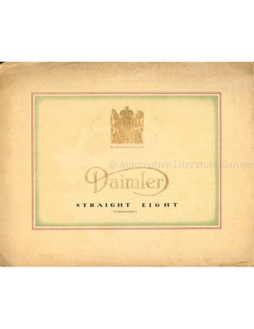 1939 DAIMLER STRAIGHT EIGHT BROCHURE ENGELS