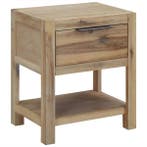 Nachtkastje acacia | -41% Retour Deal | Sla je slag, Huis en Inrichting, Minder dan 45 cm, Verzenden, Zo goed als nieuw, Minder dan 55 cm