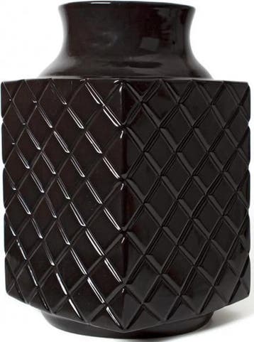 Fair Trade Suai vaas keramiek 30 cm - zwart, Huis en Inrichting, Woonaccessoires | Vazen, Verzenden, Nieuw