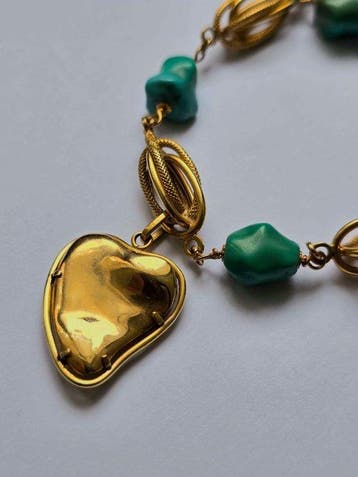 Bracelet - 18 carats Or jaune Turquoise - Turquoise -