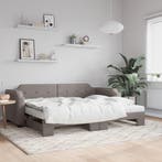 vidaXL Slaapbank met onderschuifbed en matrassen 80x200 cm, Verzenden, Nieuw