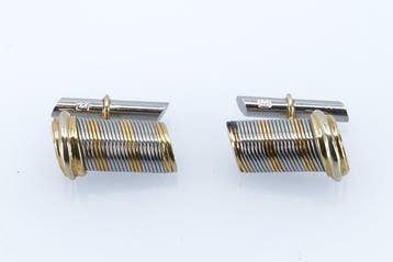 Cartier - Boutons de manchette - Or et Acier cufflinks - 18