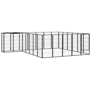 vidaXL Hondenkennel 26 panelen 50x100 cm gepoedercoat staal, Verzenden, Nieuw