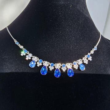 Givenchy - Verzilverd metaal - Ketting - Crystal Sapphire