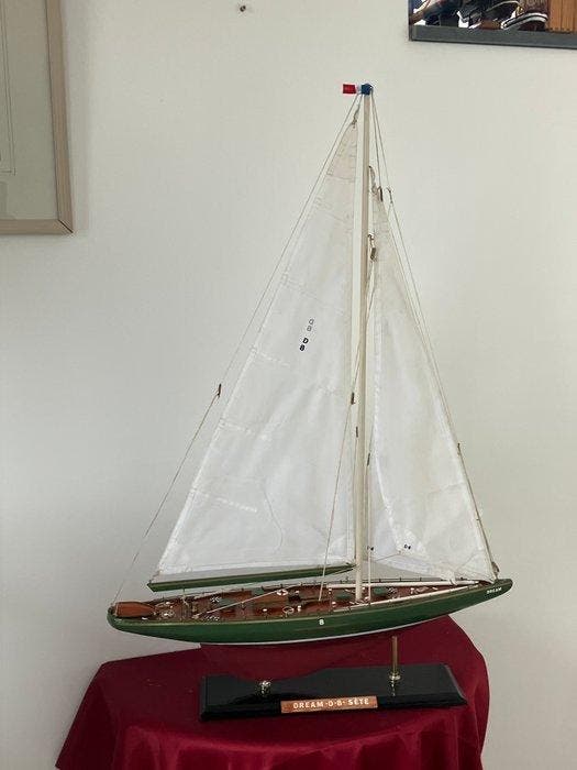 Objets maritimes - Zeiljacht Dream D-8 uit Sete (Fr) - bois,, Antiquités & Art, Curiosités & Brocante