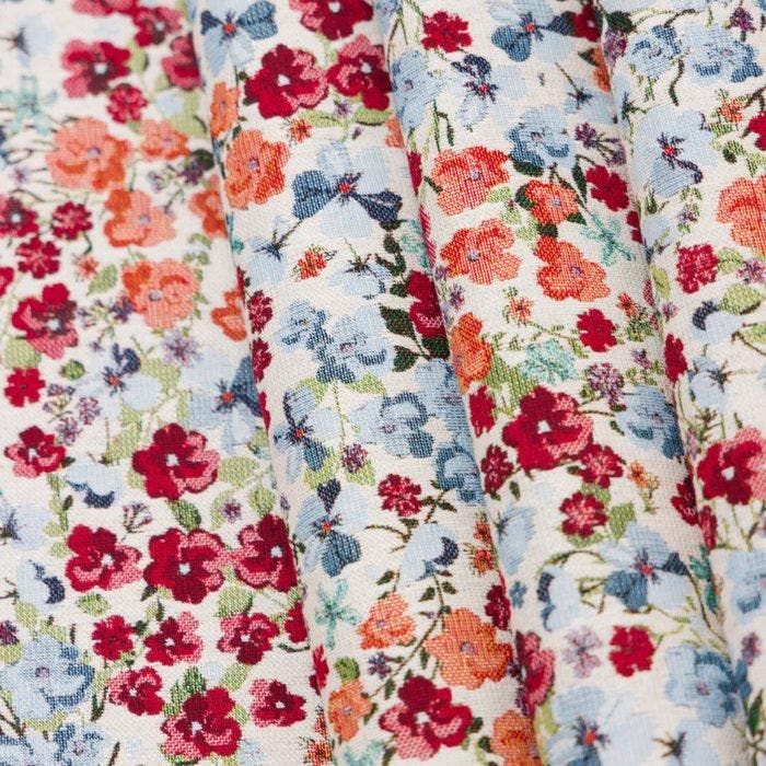 BA163 - Hoogwaardig gobelinweefsel – Microbloemen Romantic, Antiek en Kunst, Antiek | Tapijten, Tafelkleden en Textiel