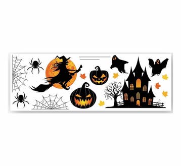 Halloween Wanddecoratie Heks 80cm, Verzenden, Nieuw