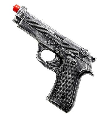 Grijze Nep Pistool 19cm, Verzenden, Nieuw