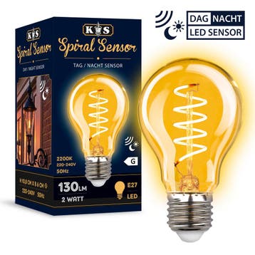 Buitenverlichting met dag/nacht sensor Spiral Sensor LED 2W, Verzenden, Nieuw