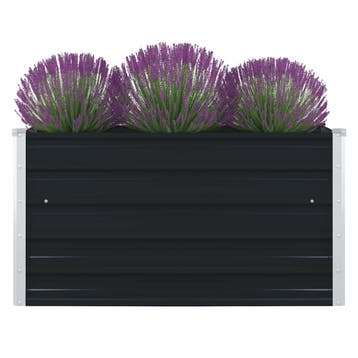 vidaXL Plantenbak verhoogd 100x100x45cm gegalvaniseerd staal, Tuin en Terras, Bloempotten, Verzenden, Nieuw