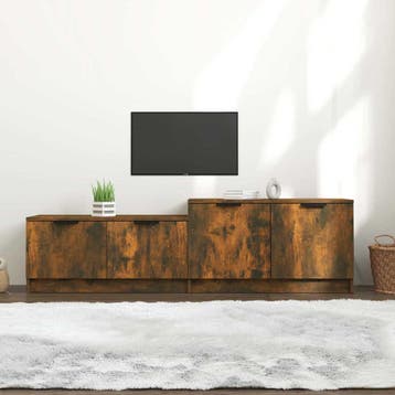 vidaXL Tv-meubel 158,5x36x45 cm bewerkt hout gerookt, Verzenden, Nieuw