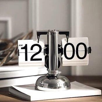 Flip klok - Mid-century modern Staal - 2026 - flipklok