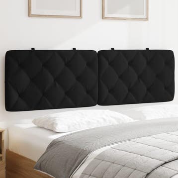 vidaXL Hoofdbordkussen 160 cm fluweel zwart, Verzenden